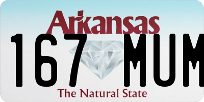 AR license plate 167MUM