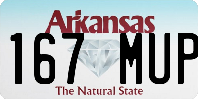 AR license plate 167MUP