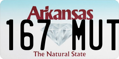 AR license plate 167MUT