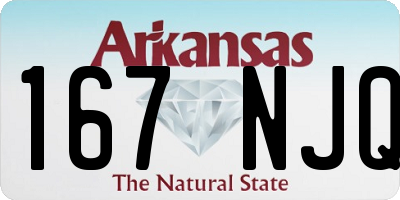 AR license plate 167NJQ