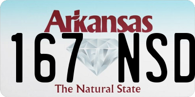 AR license plate 167NSD
