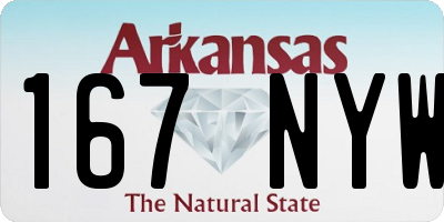 AR license plate 167NYW
