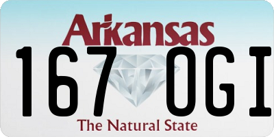 AR license plate 167OGI