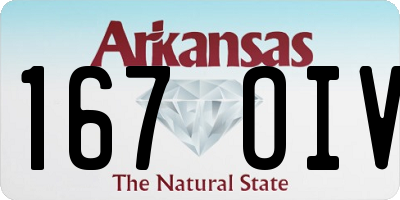 AR license plate 167OIV