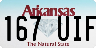 AR license plate 167UIF