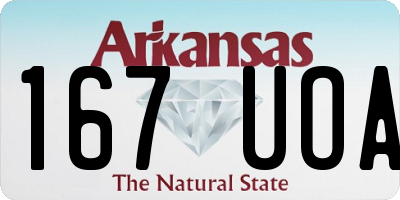 AR license plate 167UOA