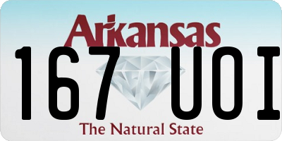 AR license plate 167UOI