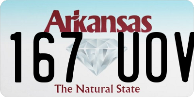 AR license plate 167UOV