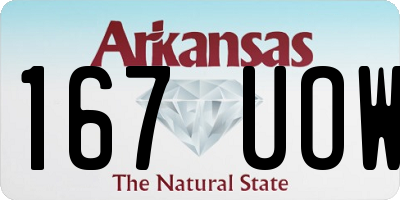 AR license plate 167UOW