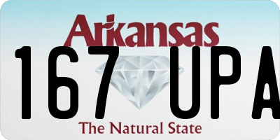 AR license plate 167UPA