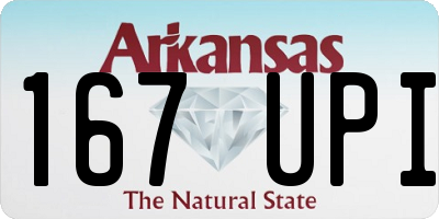 AR license plate 167UPI