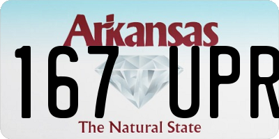 AR license plate 167UPR