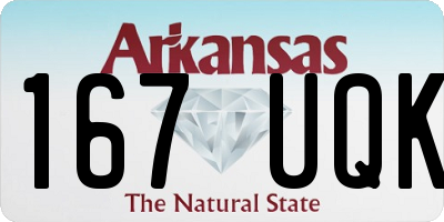 AR license plate 167UQK