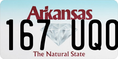 AR license plate 167UQO