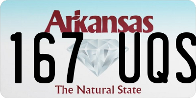 AR license plate 167UQS