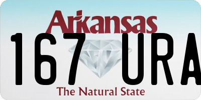 AR license plate 167URA