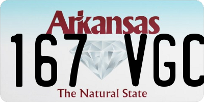 AR license plate 167VGC