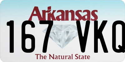 AR license plate 167VKQ
