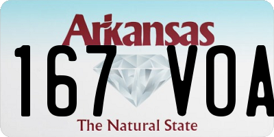 AR license plate 167VOA