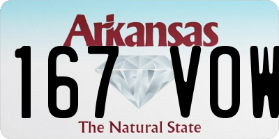 AR license plate 167VOW