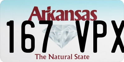 AR license plate 167VPX