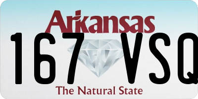 AR license plate 167VSQ