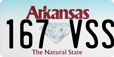 AR license plate 167VSS