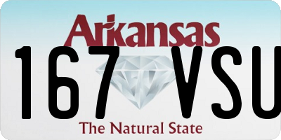 AR license plate 167VSU