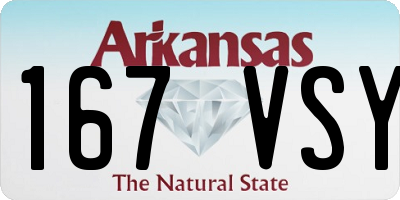 AR license plate 167VSY