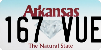 AR license plate 167VUE