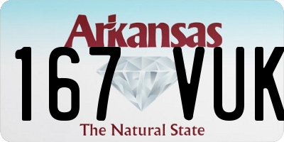 AR license plate 167VUK