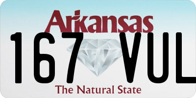 AR license plate 167VUL