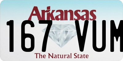 AR license plate 167VUM