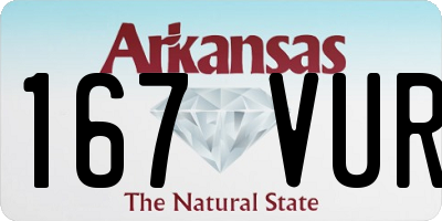 AR license plate 167VUR