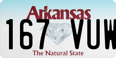 AR license plate 167VUW