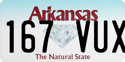 AR license plate 167VUX