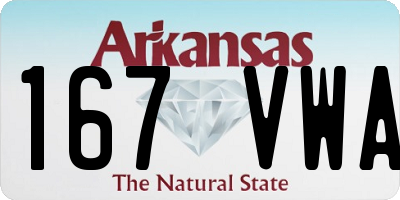 AR license plate 167VWA