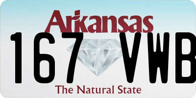 AR license plate 167VWB