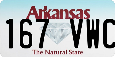 AR license plate 167VWC
