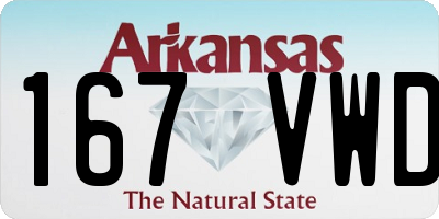 AR license plate 167VWD