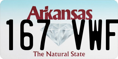 AR license plate 167VWF