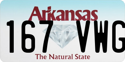AR license plate 167VWG