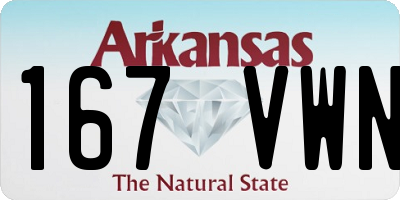 AR license plate 167VWN
