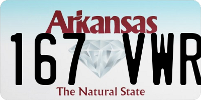AR license plate 167VWR