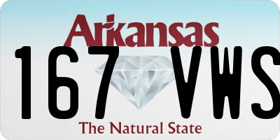 AR license plate 167VWS