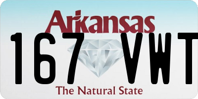 AR license plate 167VWT