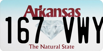 AR license plate 167VWY