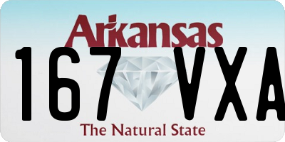 AR license plate 167VXA