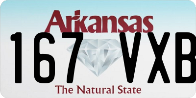 AR license plate 167VXB