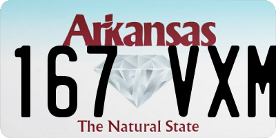AR license plate 167VXM